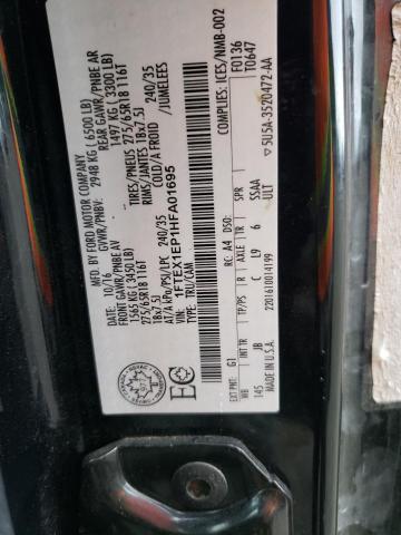 1FTEX1EP1HFA01695 Ford F150 Super Cab