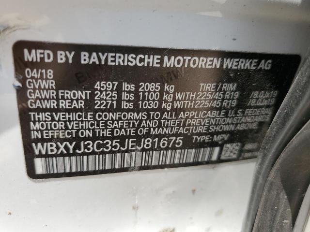 VIN WBXYJ3C35JEJ81675 2018 BMW X2, Sdrive28I no.12