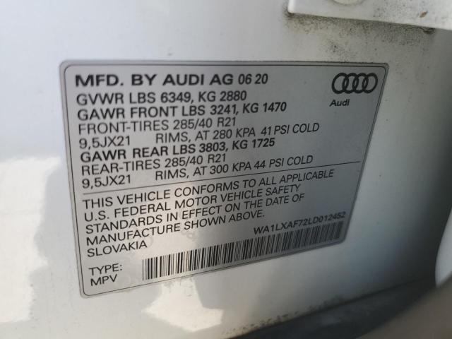 VIN WA1LXAF72LD012452 2020 Audi Q7, Premium Plus no.13