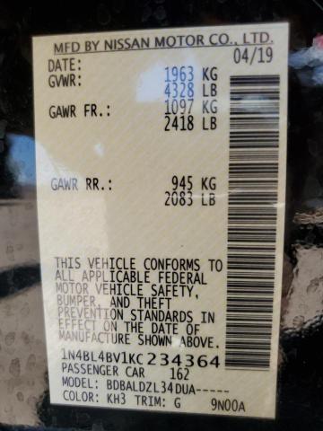 1N4BL4BV1KC234364 Nissan ALTIMA S