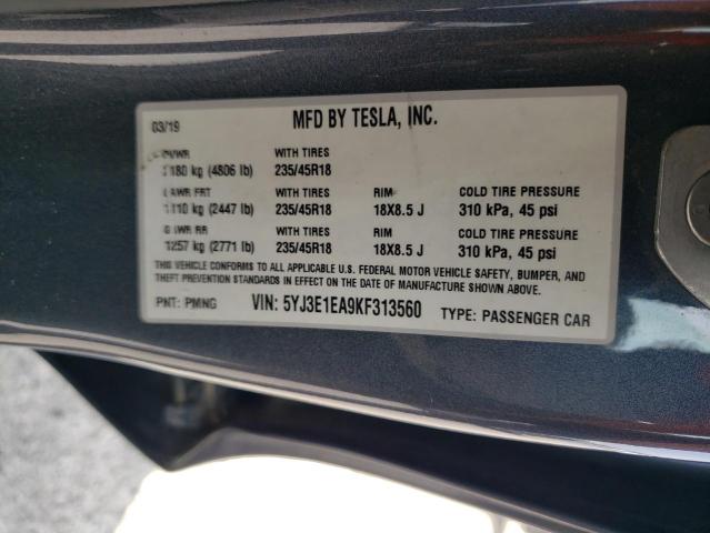 5YJ3E1EA9KF313560 Tesla MODEL 3