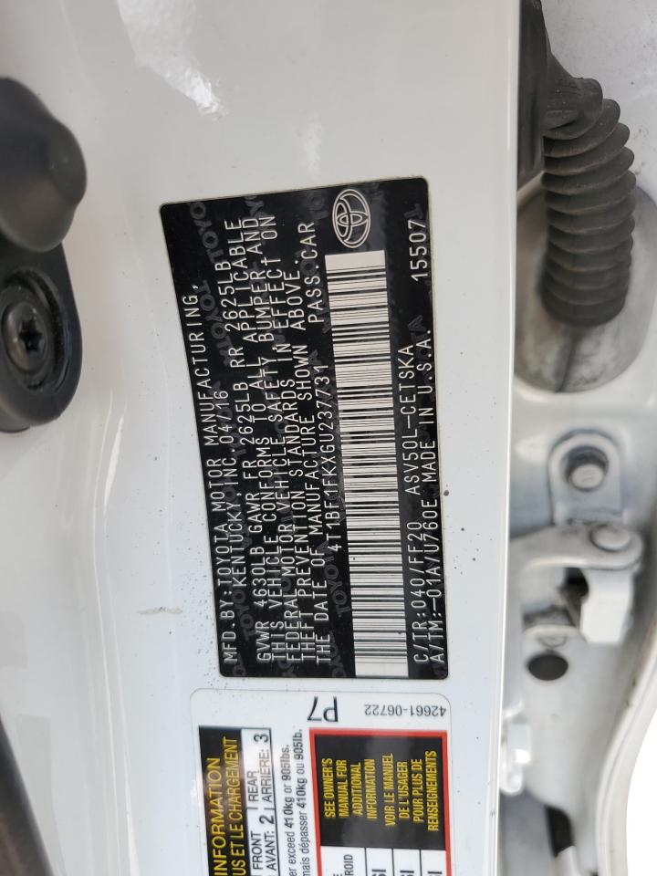 4T1BF1FKXGU237731 TOYOTA CAMRY 2016