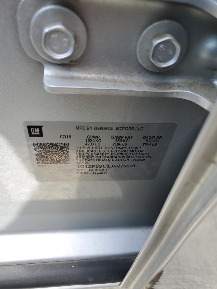 1G1ZF5SU1JF275631 CHEVROLET MALIBU 2018