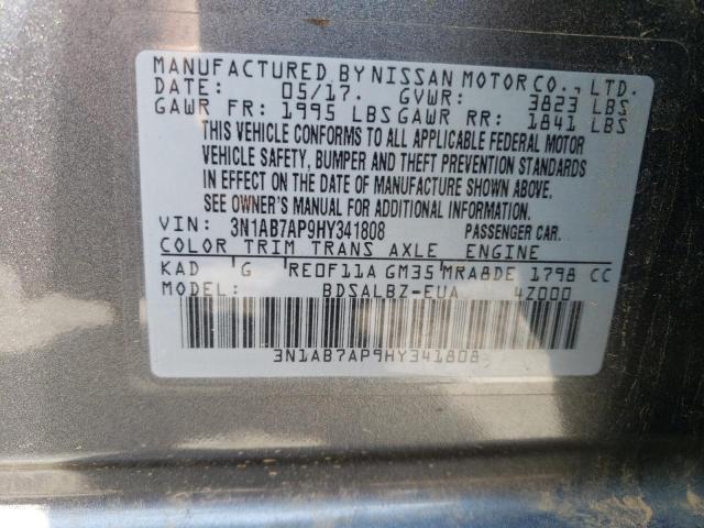 2017 NISSAN SENTRA S - 3N1AB7AP9HY341808