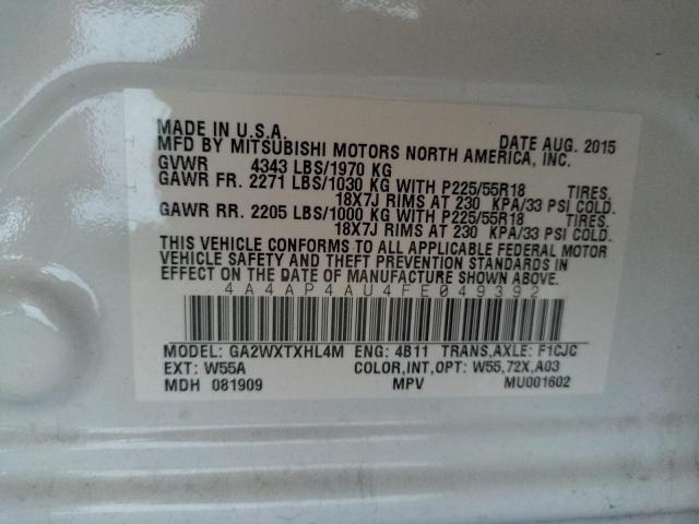 4A4AP4AU4FE049392 Mitsubishi Outlander Sport Se