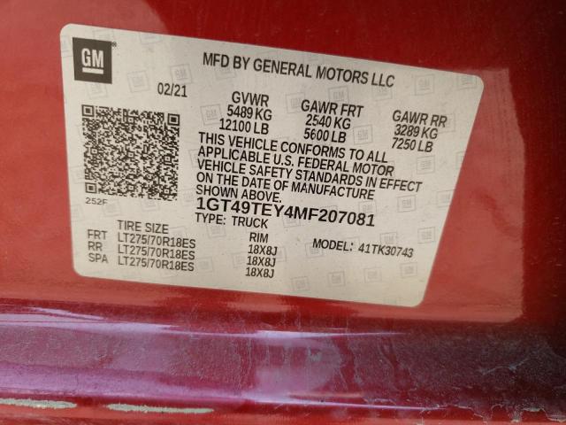 1GT49TEY4MF207081 GMC Sierra K3500 Sle