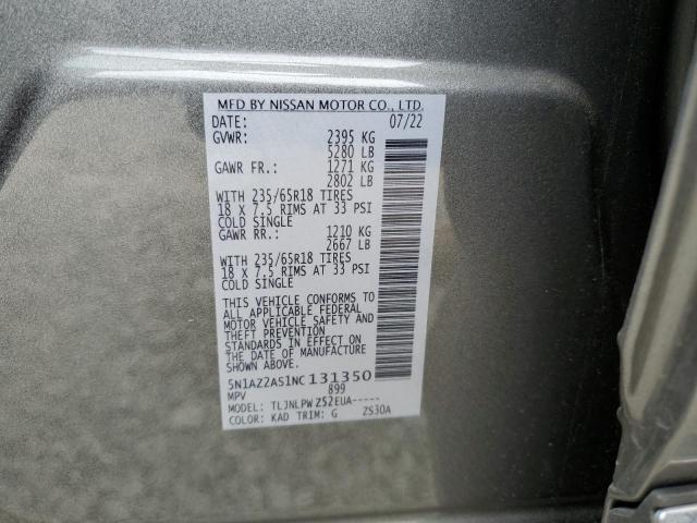 5N1AZ2AS1NC131350 Nissan MURANO S