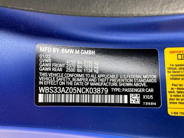 2022 BMW M4 COMPETI - WBS33AZ05NCK03879