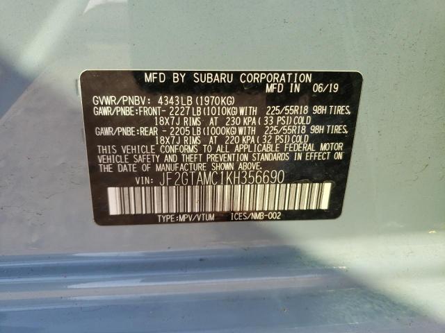 JF2GTAMC1KH356690 Subaru Crosstrek Limited