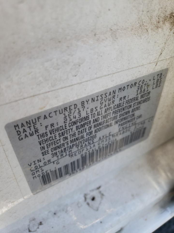 3N1AB7AP9JY246266 NISSAN SENTRA 2018