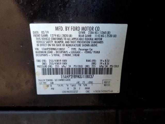 1FAHP2F89KG118037 Ford Taurus Limited