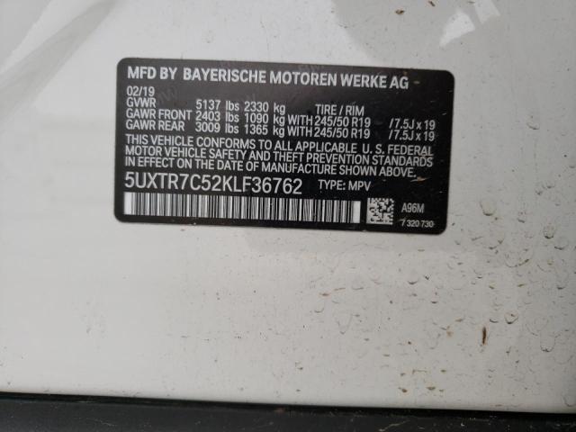 5UXTR7C52KLF36762 2019 BMW X3, photo no. 12