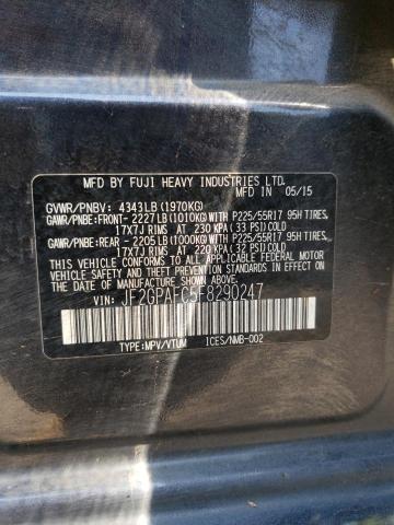 JF2GPAFC5F8290247 Subaru Xv Crosstrek 2.0 Premium
