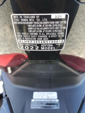2022 HONDA ADV150 A - MLHKF3854N5100019