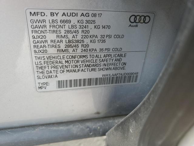 WA1LAAF74JD009048 2018 AUDI Q7, photo no. 13