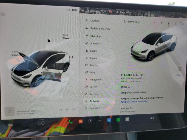 5YJYGAEEXMF196626 Tesla Model Y