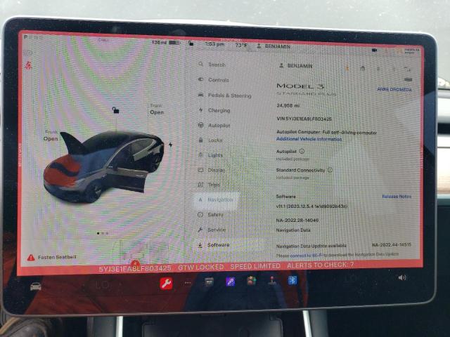 5YJ3E1EA8LF803425 Tesla MODEL 3