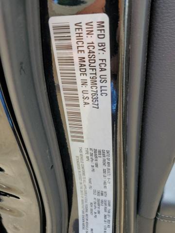 2021 DODGE DURANGO PU 1C4SDJFT9MC763577