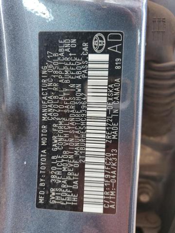 2T1BURHE5HC939647 Toyota COROLLA L