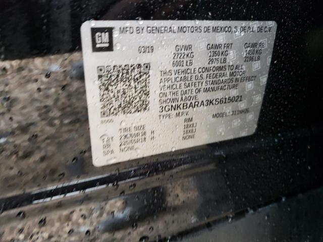 2019 CHEVROLET BLAZER L - 3GNKBARA3KS615021