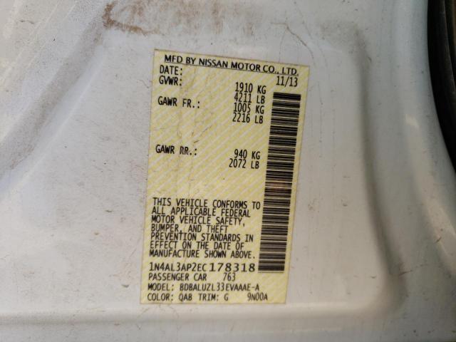1N4AL3AP2EC178318 Nissan ALTIMA 2.5