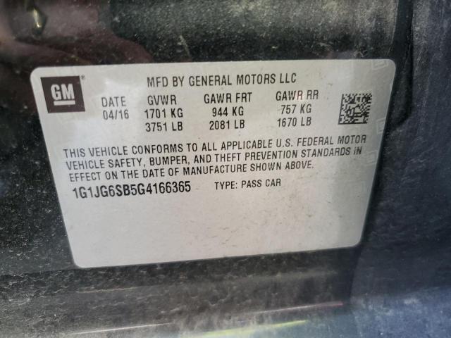 2016 CHEVROLET SONIC RS - 1G1JG6SB5G4166365