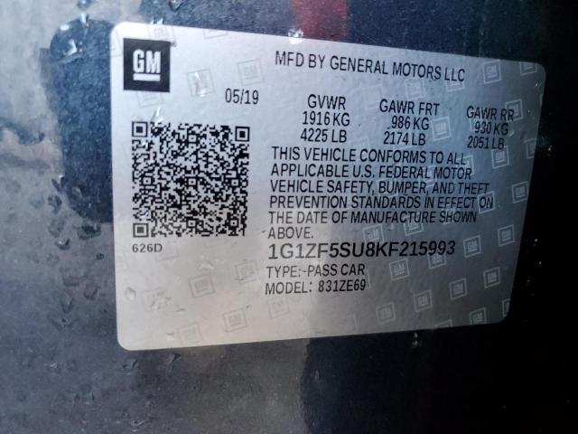 2019 CHEVROLET MALIBU HYB - 1G1ZF5SU8KF215993