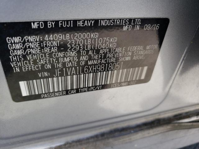 JF1VA1L6XH9818051 Subaru Wrx Limited