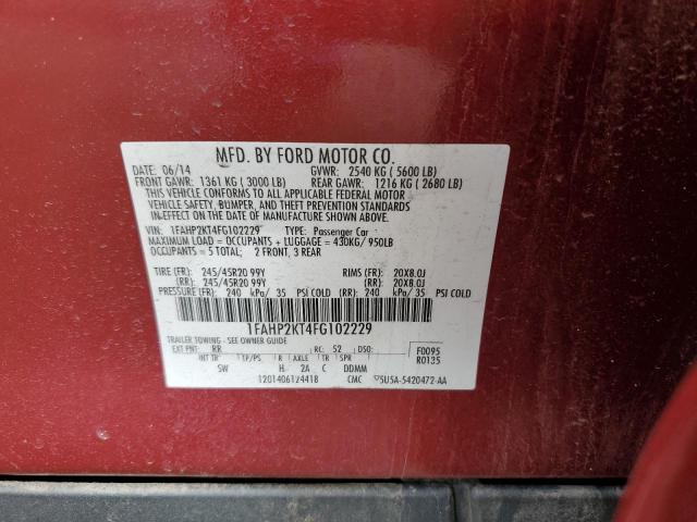 1FAHP2KT4FG102229 Ford TAURUS SHO