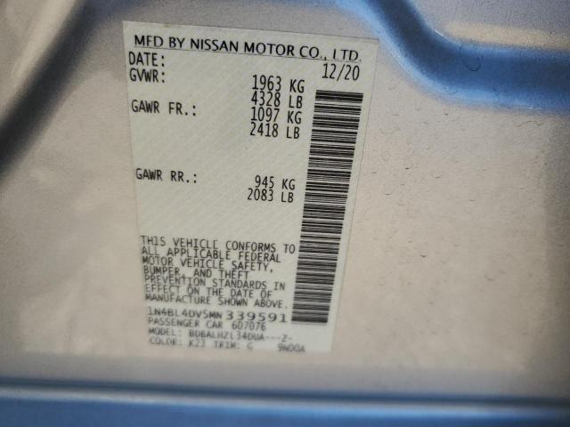 1N4BL4DV5MN339591 Nissan ALTIMA SV