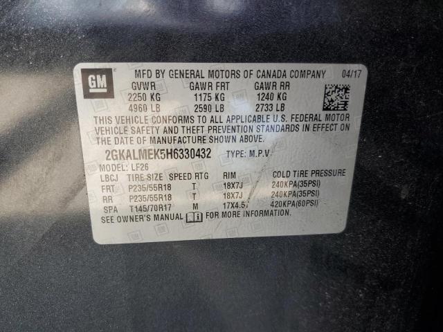 2GKALMEK5H6330432 GMC Terrain Sle