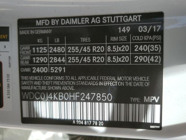 2017 MERCEDES-BENZ GLC COUPE - WDC0J4KB0HF247850