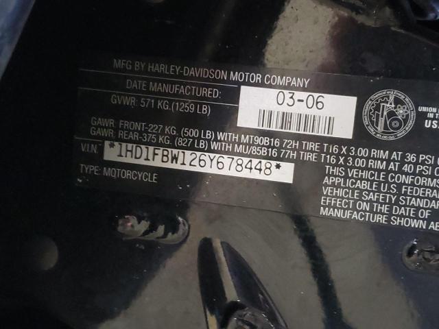 2006 HARLEY-DAVIDSON FLHRI - 1HD1FBW126Y678448
