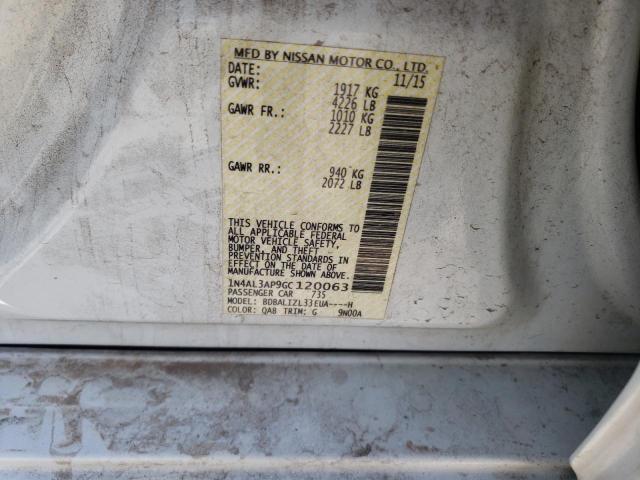 1N4AL3AP9GC120063 Nissan ALTIMA 2.5