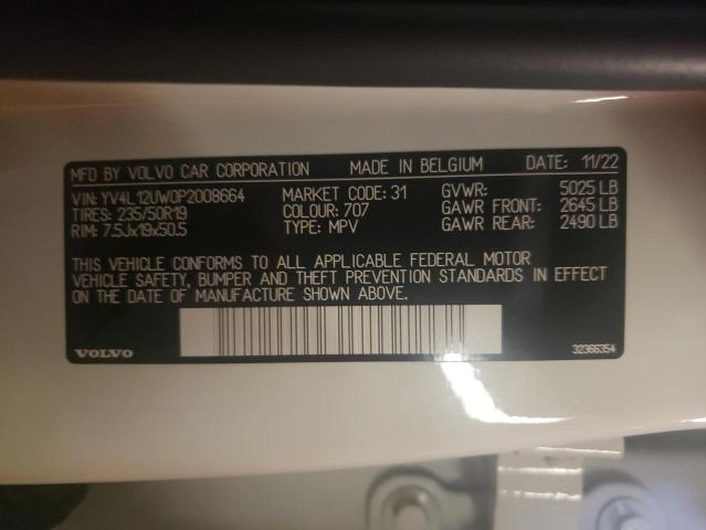 2023 VOLVO XC40 PLUS YV4L12UW0P2008664
