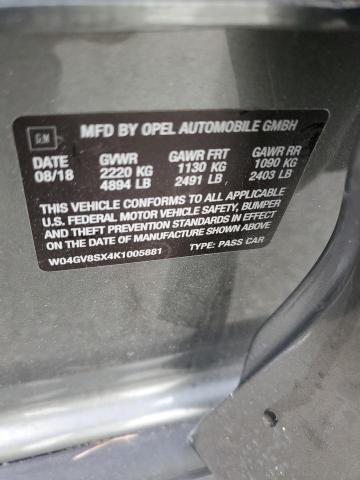 2019 BUICK REGAL TOUR W04GV8SX4K1005881
