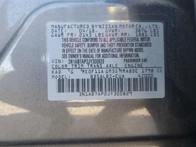 3N1AB7AP2JY300829 Nissan SENTRA S