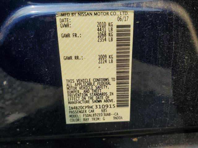 1N4BZ0CP9HC310915 NISSAN LEAF 2017