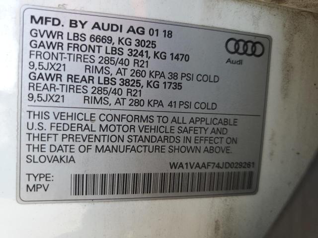 VIN WA1VAAF74JD029261 2018 Audi Q7, Prestige no.14