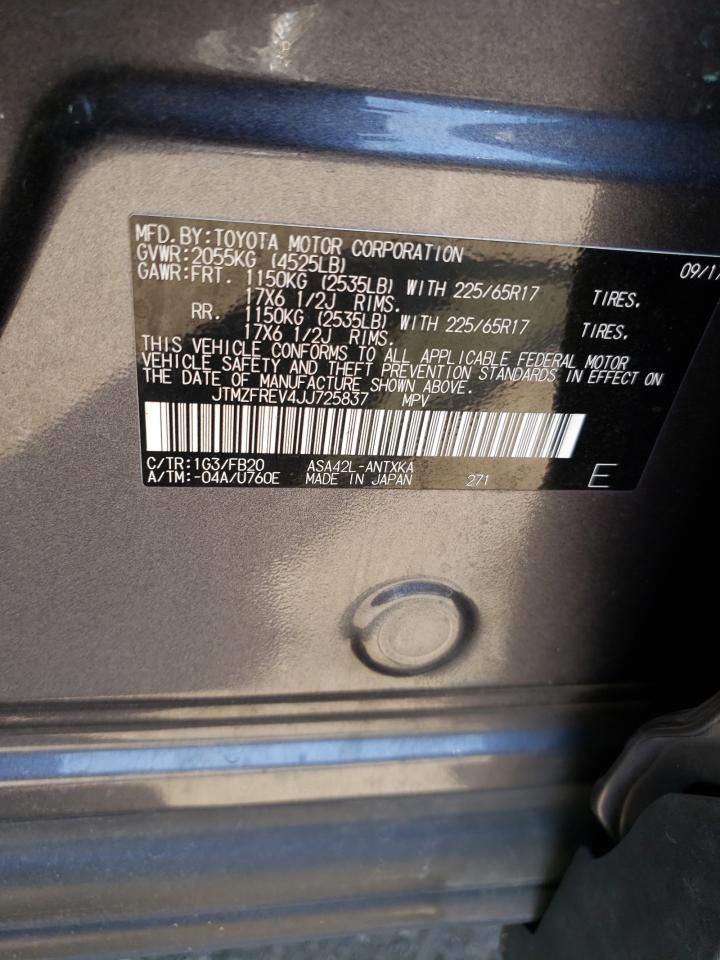 JTMZFREV4JJ725837 TOYOTA RAV4 2018