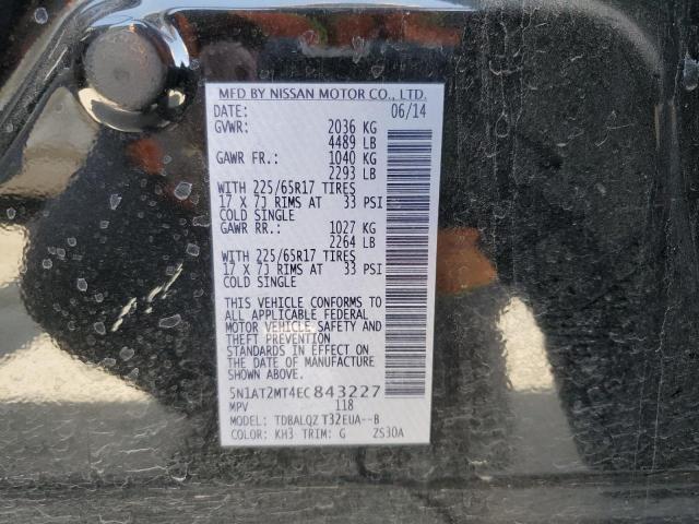 5N1AT2MT4EC843227 Nissan ROGUE S