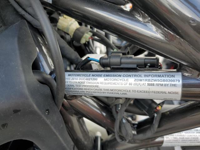 2016 DUCATI MONSTER 12 ZDM1RBZW5GB020079