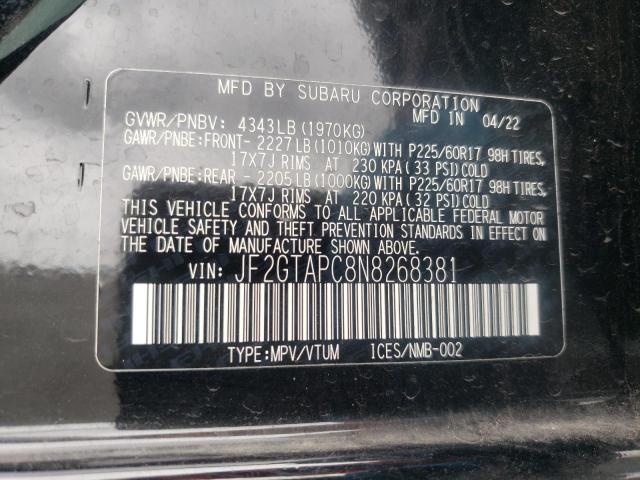 JF2GTAPC8N8268381 Subaru Crosstrek Premium