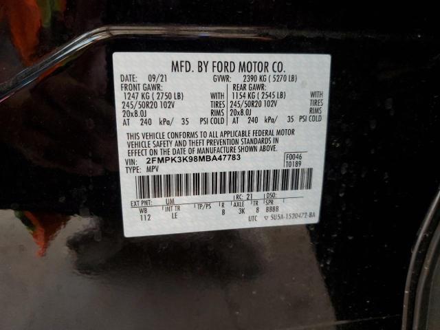 2FMPK3K98MBA47783 2021 FORD EDGE, photo no. 13