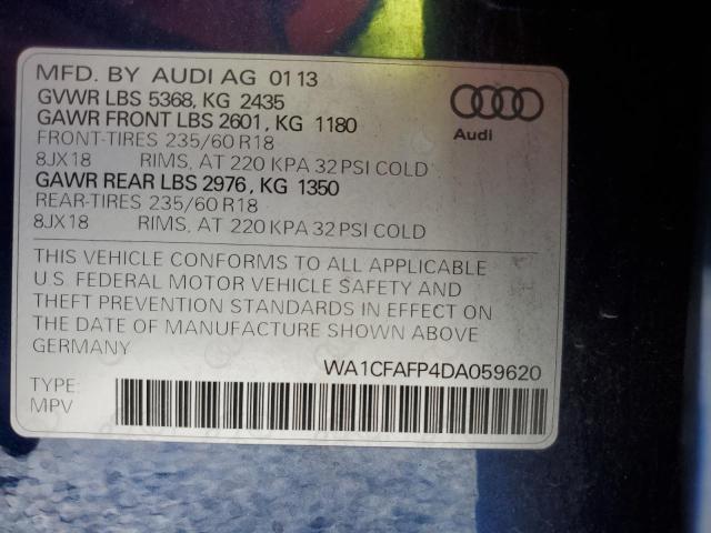 VIN WA1CFAFP4DA059620 2013 Audi Q5, Premium no.13