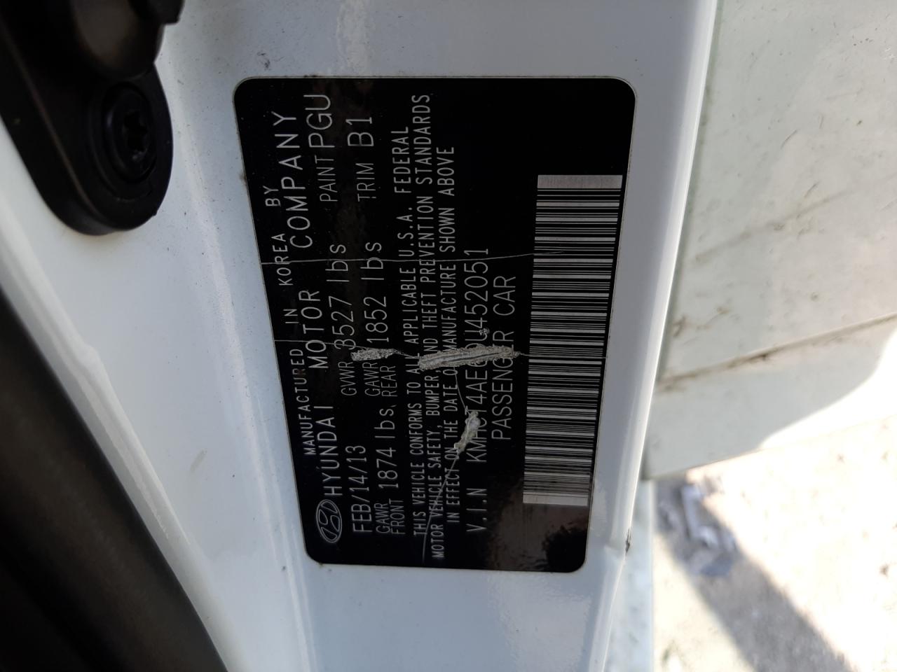 KMHCT4AE6DU452051 2013 Hyundai Accent Gls