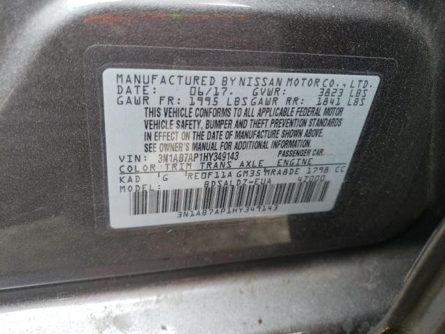 3N1AB7AP1HY349143 Nissan SENTRA S