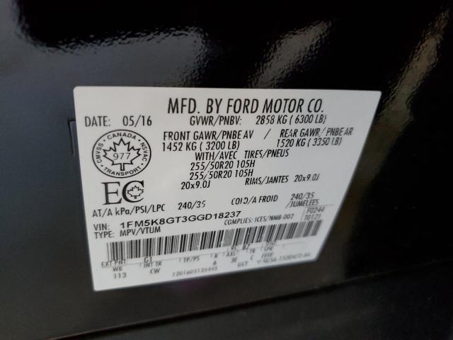 1FM5K8GT3GGD18237 Ford EXPLORER SPORT