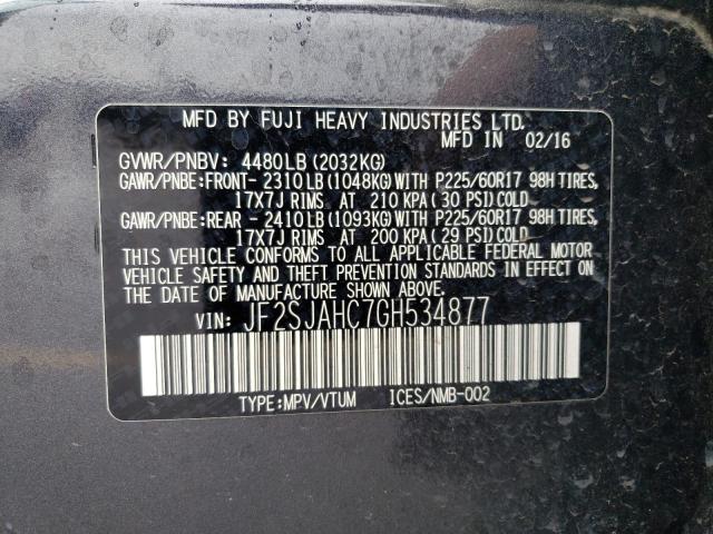 JF2SJAHC7GH534877 Subaru Forester 2.5i Limited