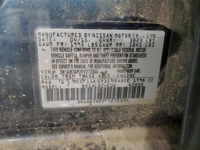 2015 NISSAN SENTRA S - 3N1AB7AP2FY272344
